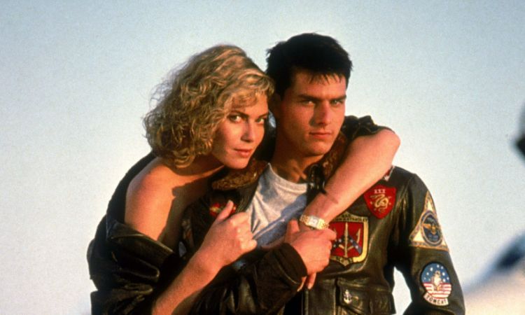 A picture of Melanie Leis's ex-wife Kelly McGillis and superstar Tom Cruise for the movie Top Gun